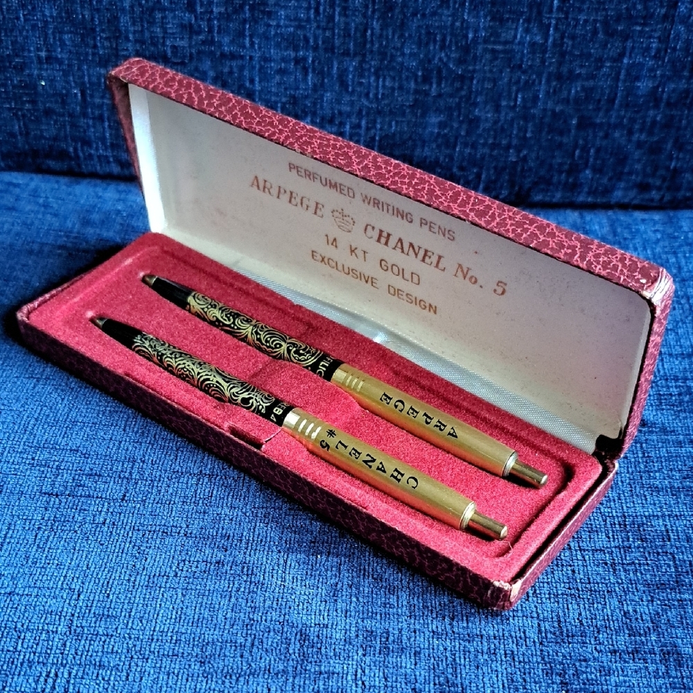 Chanel Arpege No. 5 Gold Writing Pens